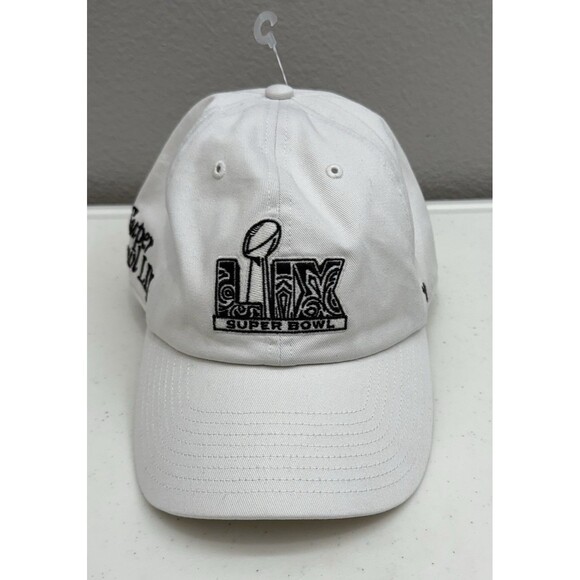 NFL 47 Brand Super Bowl Hat Cap LIX White Super Bowl Eagles Philly - Picture 8 of 8